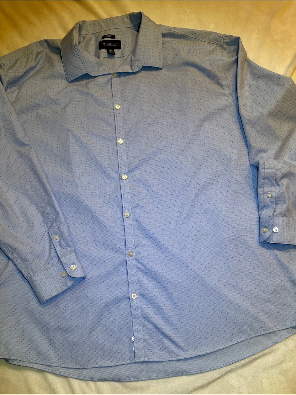 Kenneth Cole Light Blue Dot-Pattern Dress Shirt